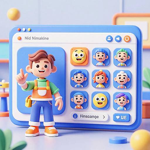 3D Cartoon Maker Studio Interface