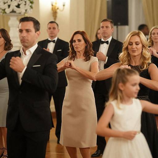 Formal Group Dancing at Elegant Event