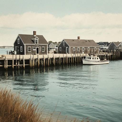 Vintage Nantucket Fishing Docks