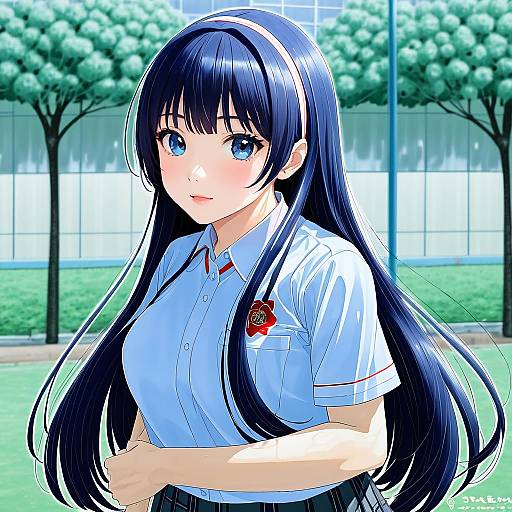 Illustration of Morishima haruka, amagami in the style of Kazuharu kina