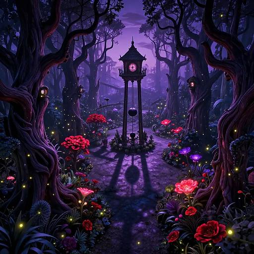 Bioluminescent Tim Burton Garden