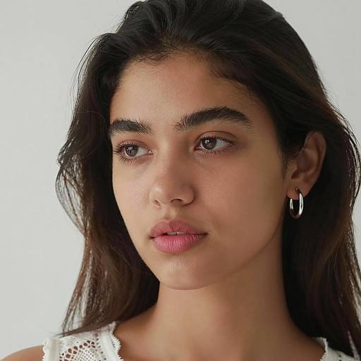 Close-Up Portrait of a Young Woman