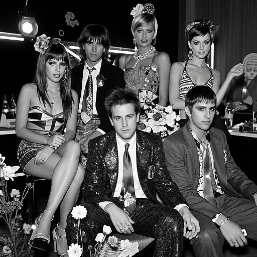 2000s Indie Rock Band Retro Portrait