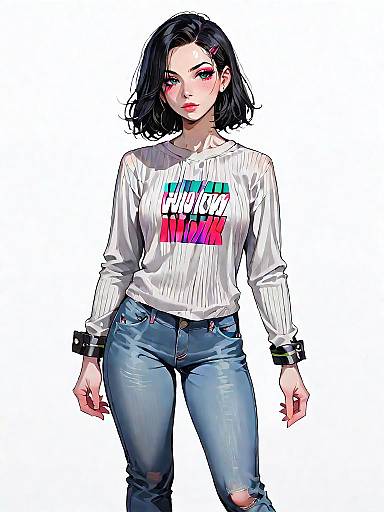Realistic Casual Sportswear Full Body Shot