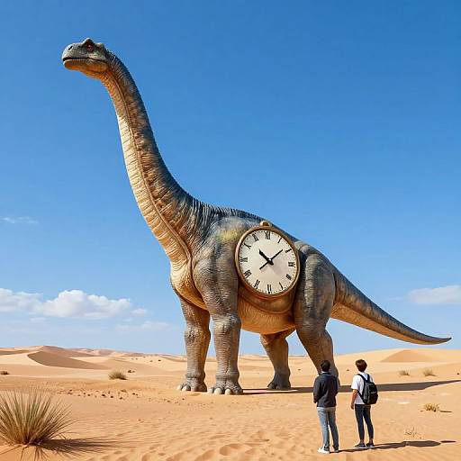 Surreal Sauropod Clock Tower