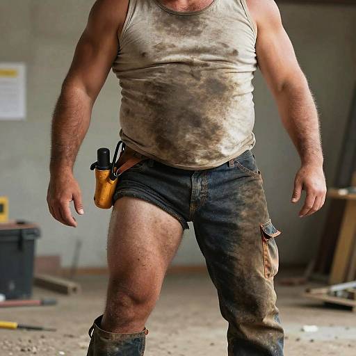 Realistic Construction Worker Portrait