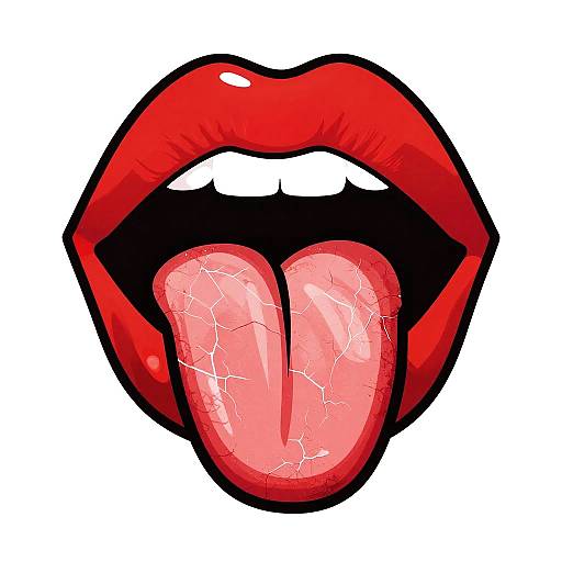 Bold Pop Art Marble Lips Poster