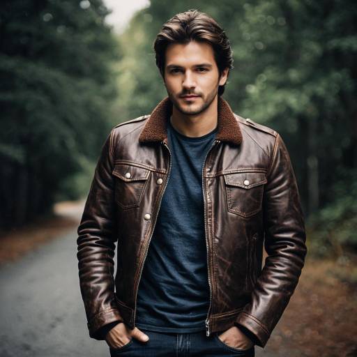 Stylish Casual Look with Leather Jacket