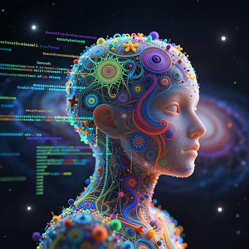 Abstract AI Entity in Cosmic Data Stream