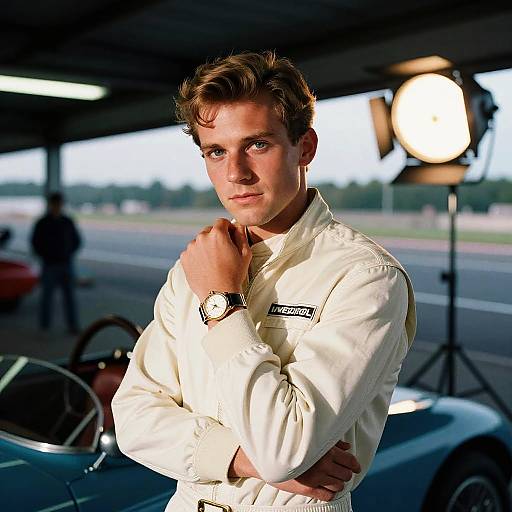 1950s Race Car Driver Portrait