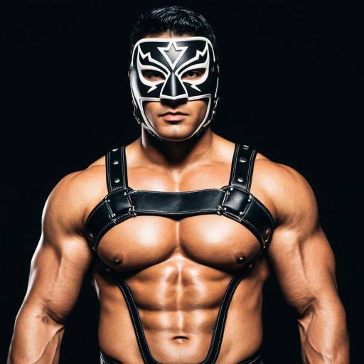 Dynamic Luchador Costume for Muscular Male