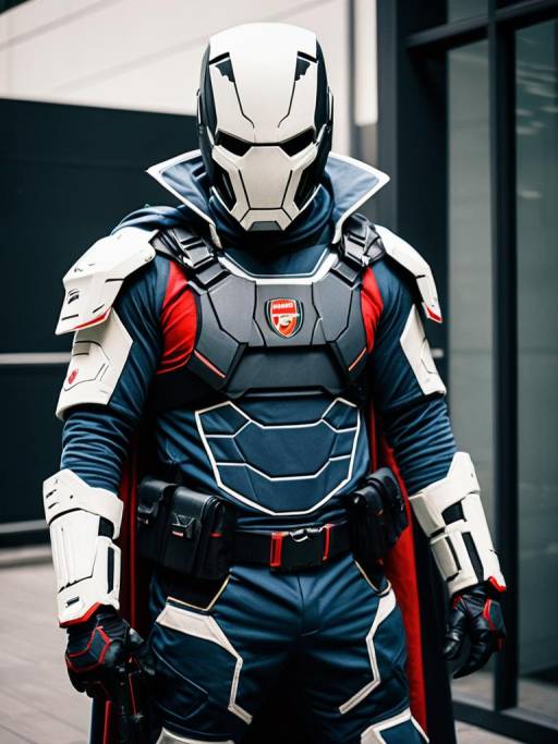 Realistic Arsenal Cosplay of a Man