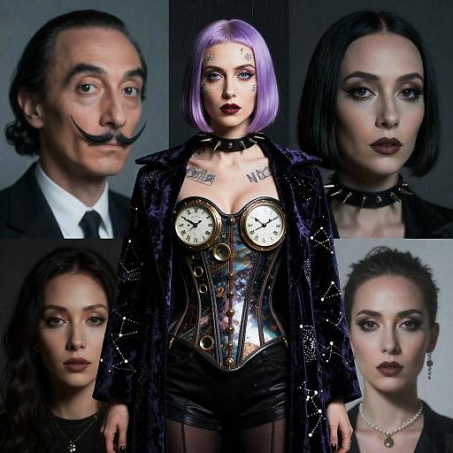 Surrealist Noir-Futurist Dali Collage