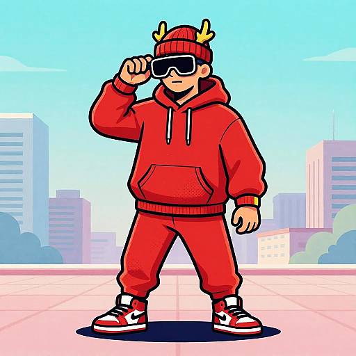 Augmented Reality Dragon Rapper Illustration