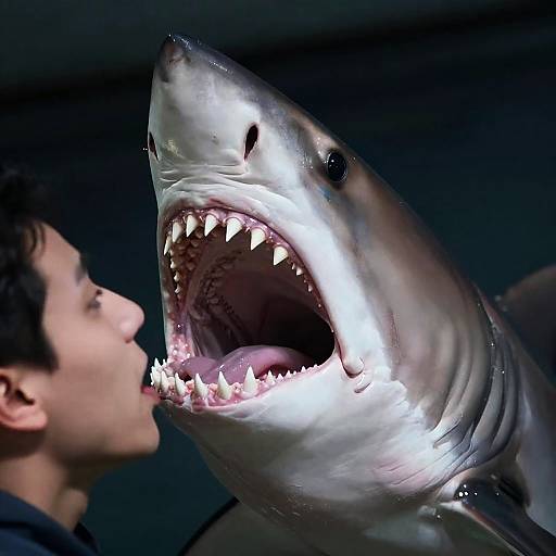 Intense Close-Up of Shark Attack Moment