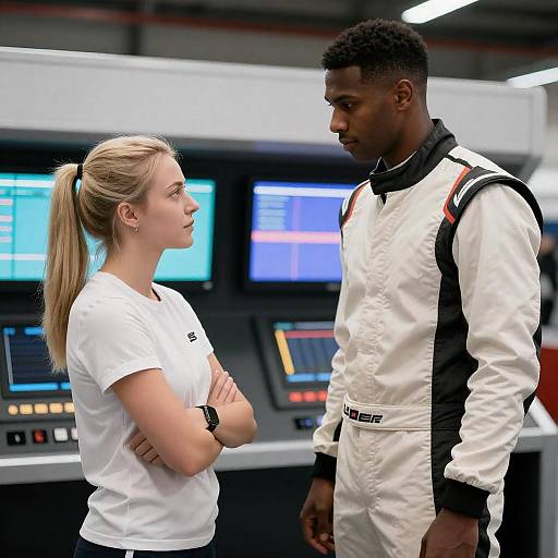 High-Tech Pit Garage Standoff Portrait