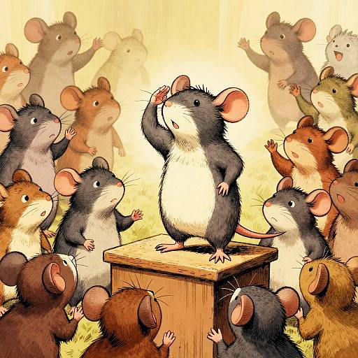 Noble Rat Speech in Vintage Comic