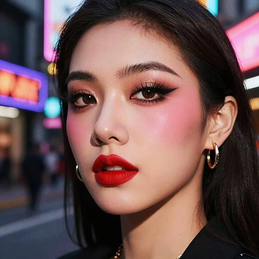 Bold Neon Urban Glam Makeup