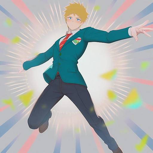 Illustration of Hanazawa teruki, mob psycho 100 in the style of Ni (221)