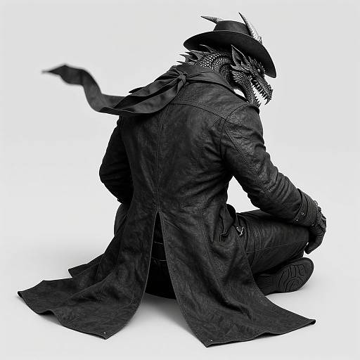 Detailed Western Anthro Dragon Portrait