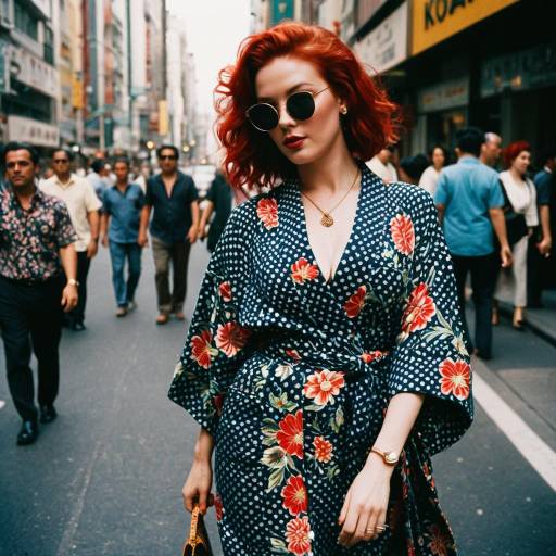 Vivacious Woman in Urban Chic Style