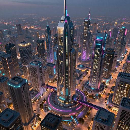 Syd Mead-Inspired Neon Megacity Vista