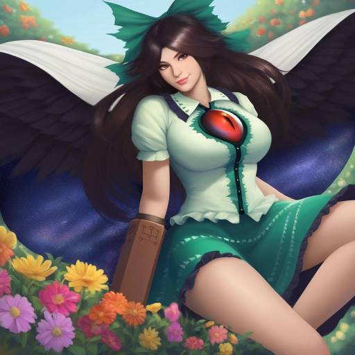 Utsuho's Colorful Morning in the Flower Market