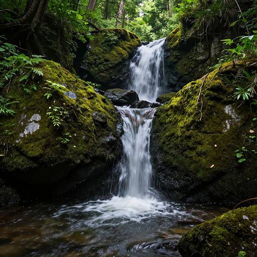 Serene Forest Waterfall Meditation