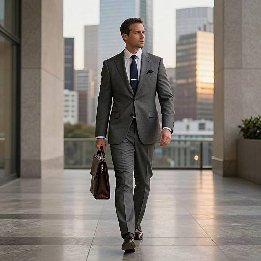 Elegant Men in Luxurious Urban Office