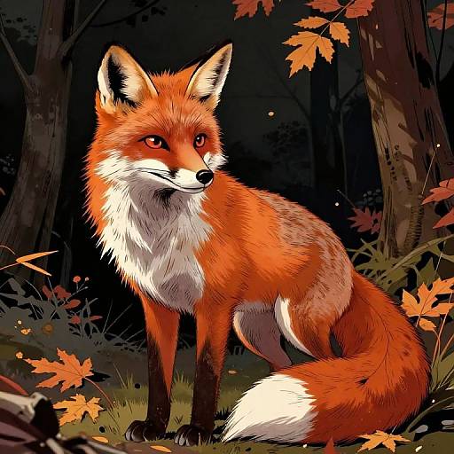 Detailed Fox Illustration by Becky Cloonan