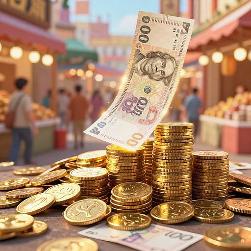 Wealth Cascades in Vibrant Market