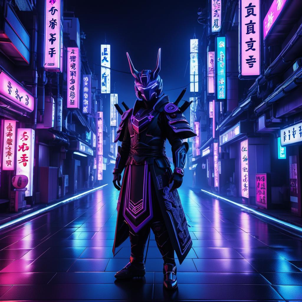 Cyberpunk Yokai in Neon Nagoya