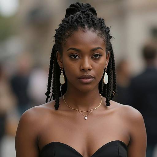 Realistic Dark-Skinned Female with Dreadlocks