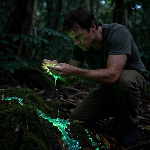 Neon-Green Jungle Mystery