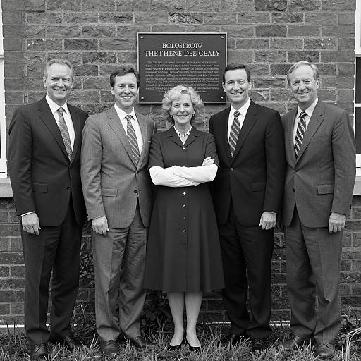 Vintage Black-and-White Group Portrait