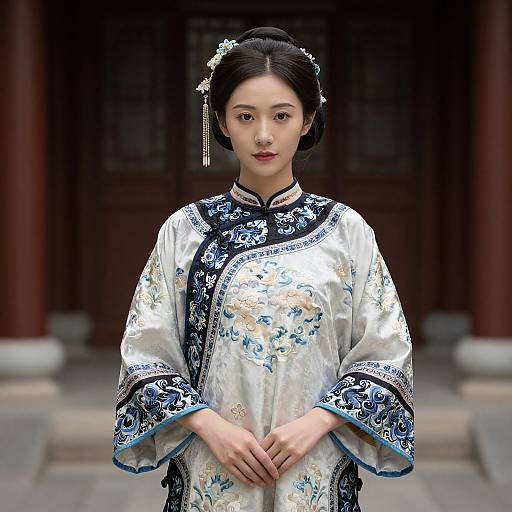 Woman in Traditional Chinese Dress