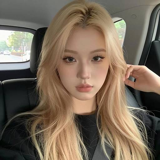 Portrait of a Woman in a Car