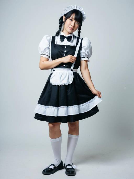 Playful Boy in French Maid Cosplay
