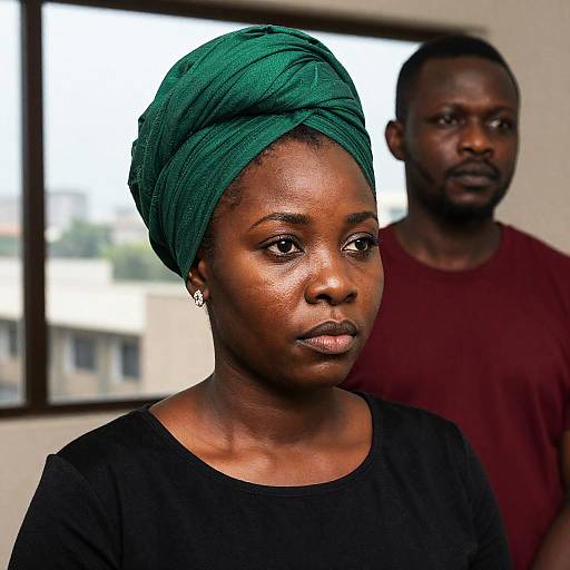 Indoor Portrait of African Men and Woman