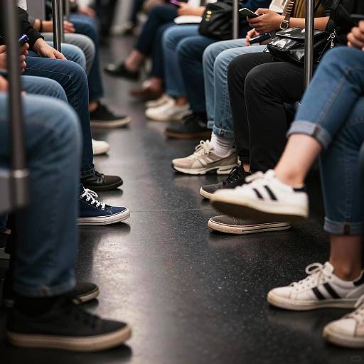 Mysterious Feet in Crowded Subway