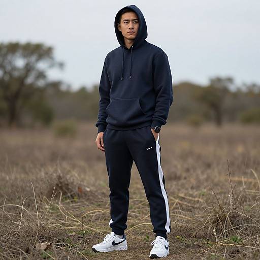 Man in Hoodie and Sweatpants