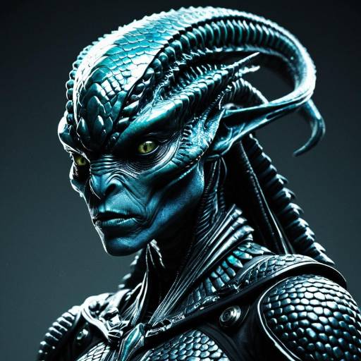 Realistic Alien Queen 3D Portrait