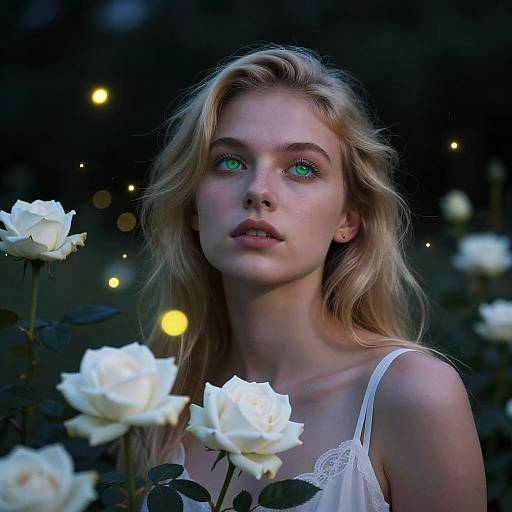 Cinematic Night Portrait of a Girl