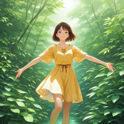 Serene Ghibli-Inspired Nature Portrait