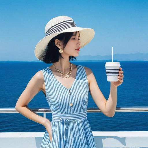 Stylish Girl by the Ocean