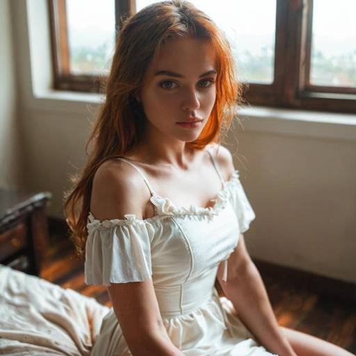 Realistic Portrait of a Girl by Window