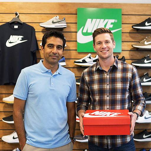 Two Men Shopping at Sneaker Store