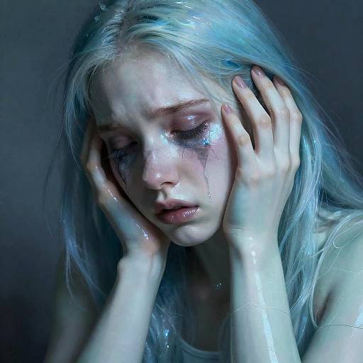 Opalescent Heartbreak in Glacial Blues