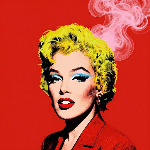 Vibrant Pop Art Circus Performer