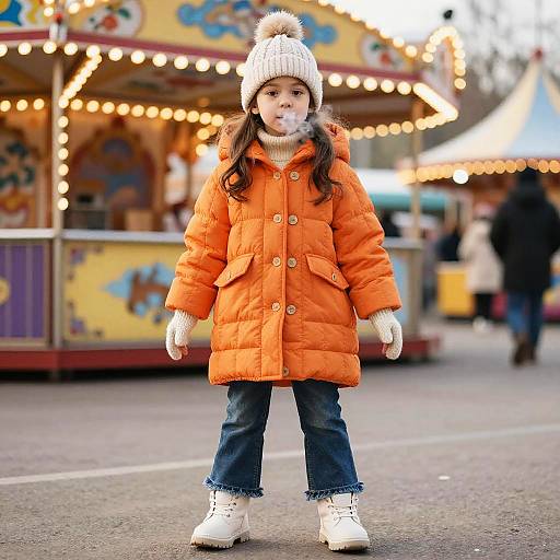 Colorful Winter Fashion Editorial Girl